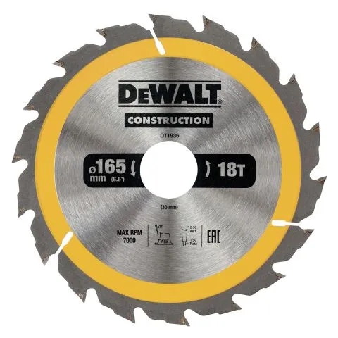 DT1936-QZ Dewalt Sågklinga 165 x 30 mm, 18T Lägg i varukorgen